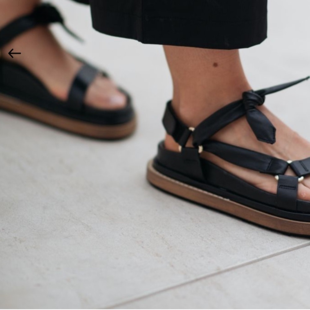 ALOHA leather tie sandals Made in Spain & NWOB